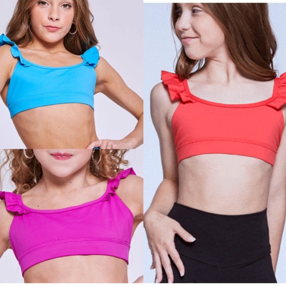 Jo + Jax Ruffled Up Dance Top- Set of 3 (YXL) - Picture 1 of 14